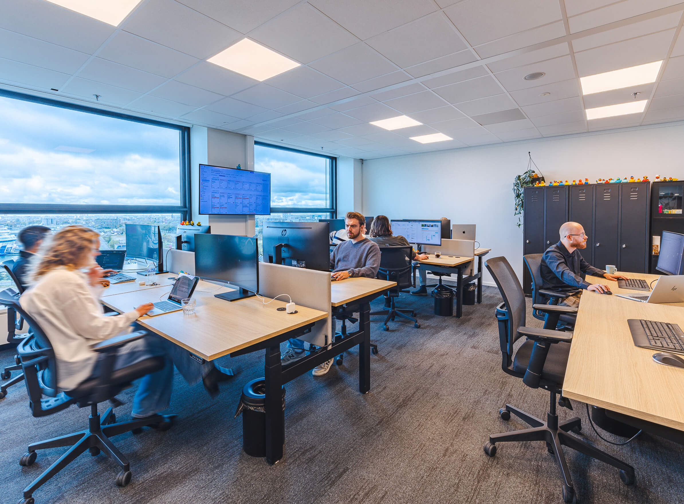 The Louvels office in Rotterdam, with the team at work.